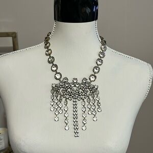 Banana Republic Crystal Waterfall Statement Multifaceted Gems, Antique look Glam
